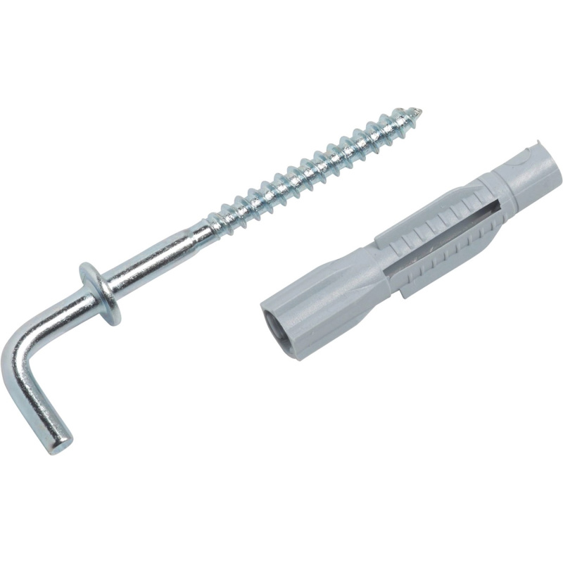 LUX Skoba pozinkovaná s univerzální hmoždinkou s límcem 6 mm x 41 mm, 4 ks