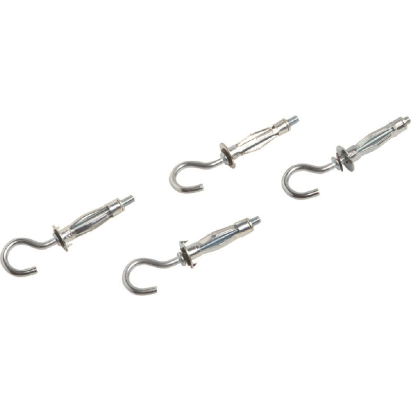 LUX-TOOLS Dutinová hmoždinka s hákem 4x34 mm/M4x70 mm, 4 ks