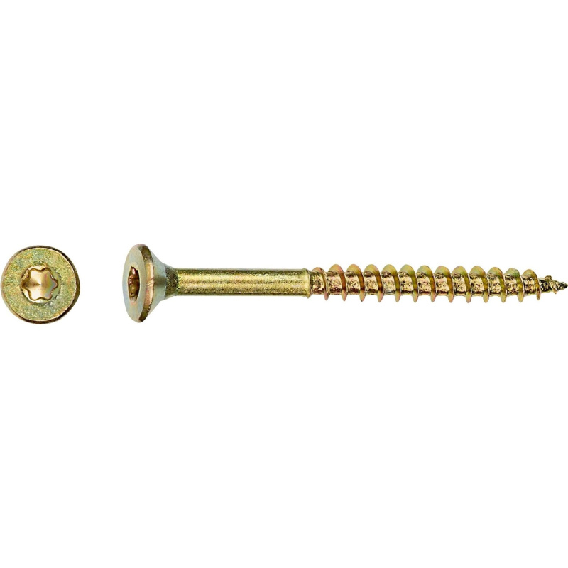 Uni vrut se zápustnou hlavou TX20 částečný závit žlutě pozink. 4x45 mm, 200 ks