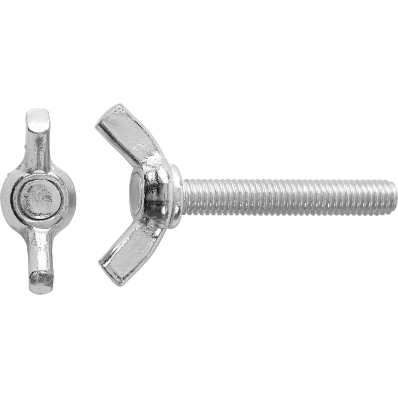 Křídlatý šroub M5 x 30 mm bíle pozinkovaný 6 ks