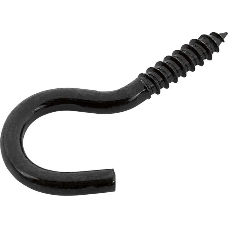 Hák na prádelní šňůru černý, pr. 5,2 mm x 60 mm, 4 ks