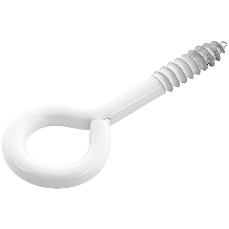 Šroub s okem bílý, pr. 3,3 mm x 25 mm, 6 ks