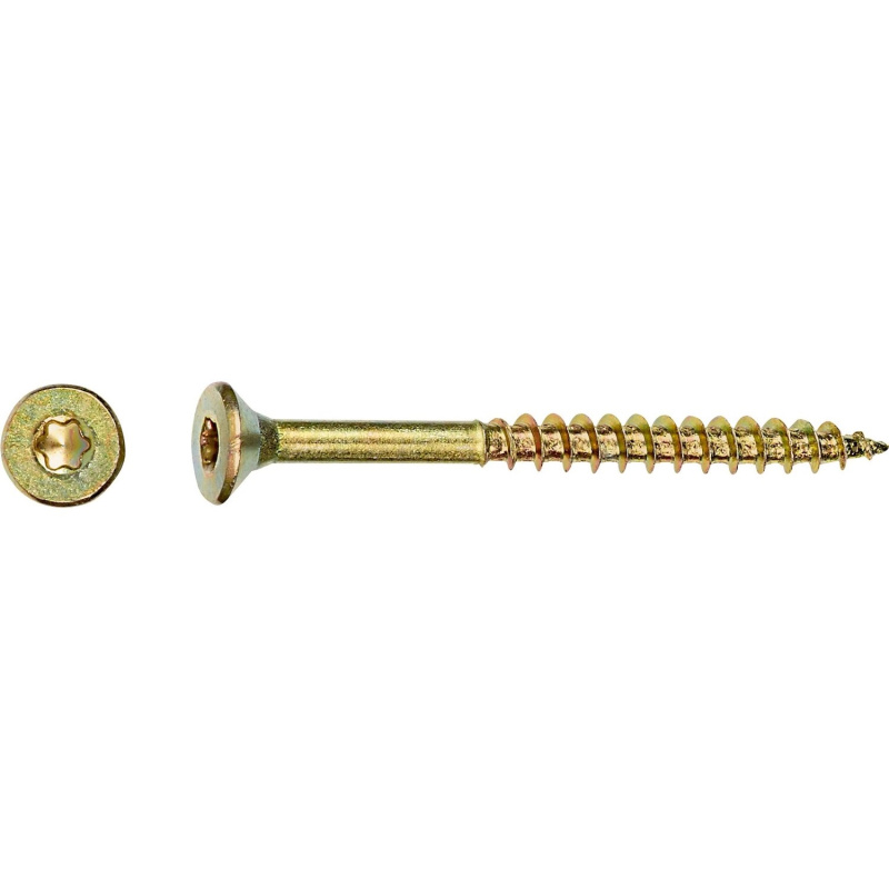 Uni vrut se zápustnou hlavou TX20 částečný závit žlutě pozink. 4,5x35 mm-na váhu