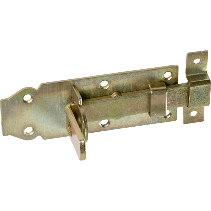 Dveřní zástrčka, žlutě pozinkovaná, 120 mm x 50 mm