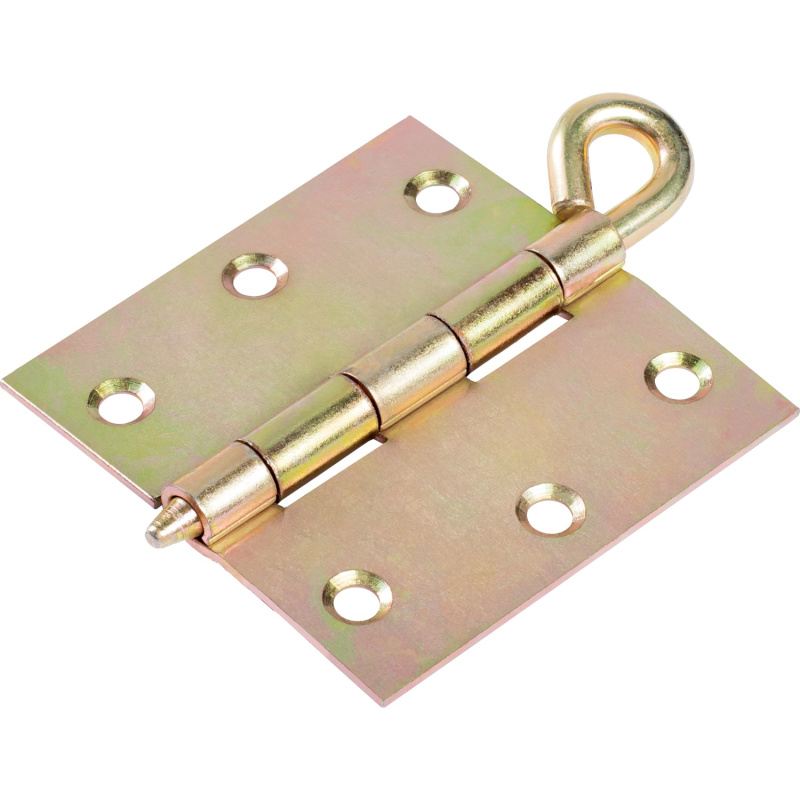 Závěs s volným kolíkem a okem, žlutě pozinkovaný, 75 mm x 75 mm