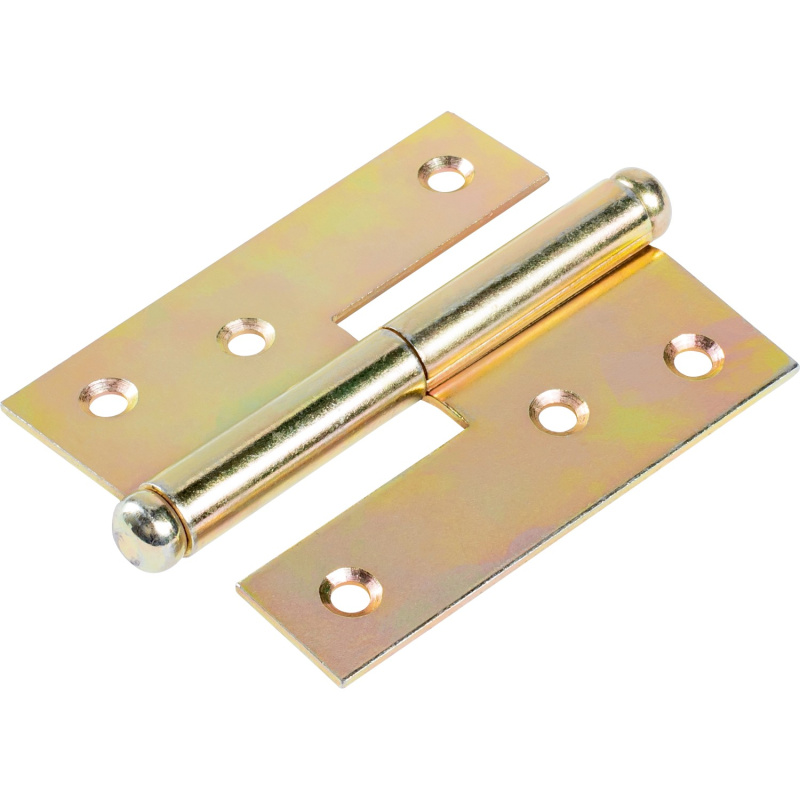 Vysazovací závěs, pravý, žlutě pozinkovaný, 80 mm x 65 mm