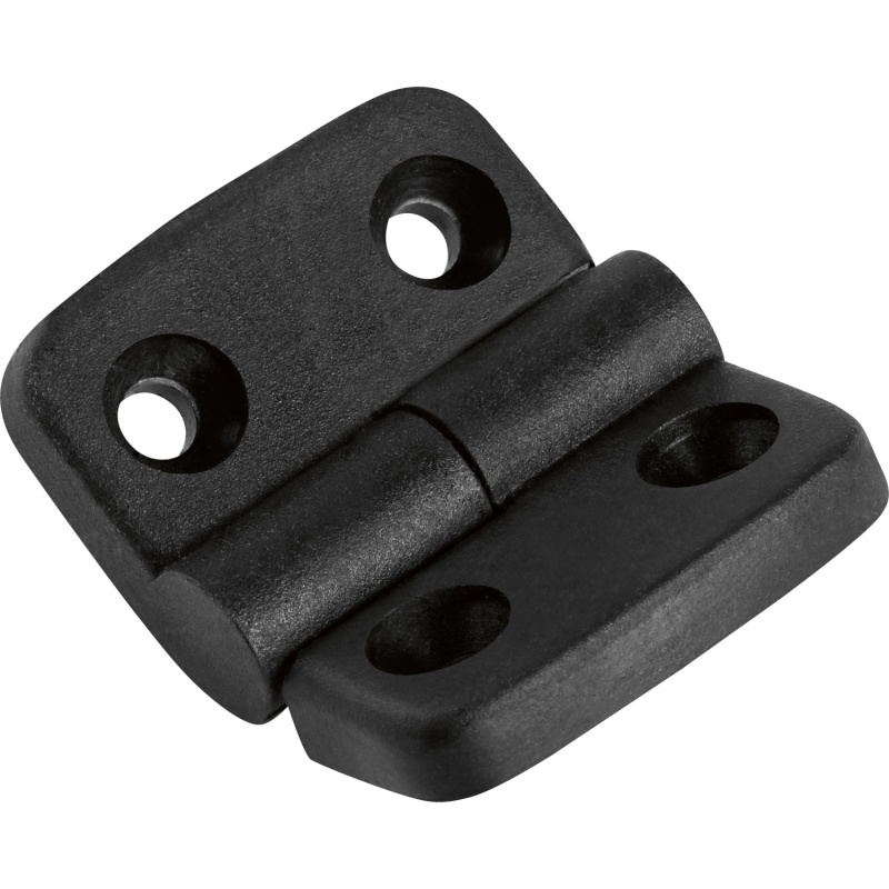 Vysazovací závěs, polyamid, černý, levý, 59 mm x 48 mm