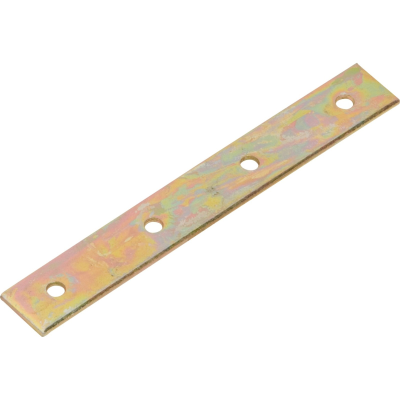 Plochý spojovací úhelník žlutě pozinkovaný 120 mm x 15 mm