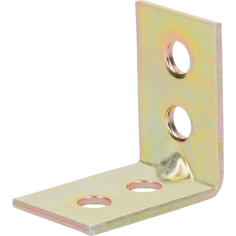 Nábytkový úhelník, žlutě pozinkovaný, 25 mm x 25 mm x 14 mm
