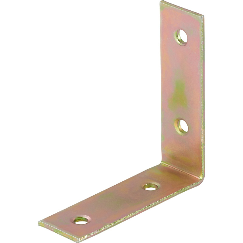 Nábytkový úhelník, žlutě pozinkovaný, 60 mm x 60 mm x 18 mm