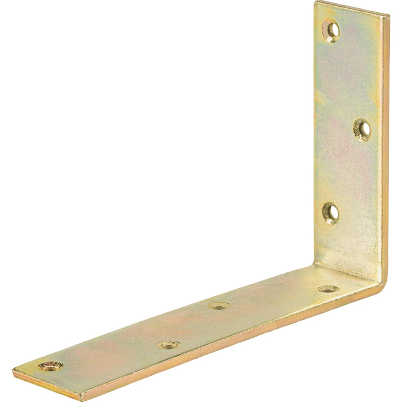 Trámový úhelník, žlutě pozinkovaný, 180 mm x 120 mm x 40 mm