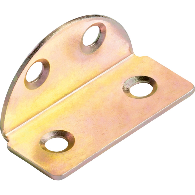 Úhelník pro dřevotřískové desky, žlutě pozinkovaný, 40 mm x 19 mm