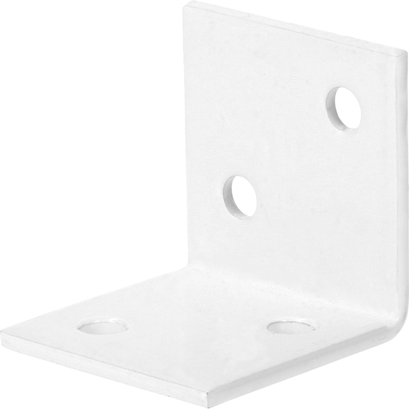 Široký úhelník, bílý, práškový nástřik, 30 mm x 30 mm x 30 mm