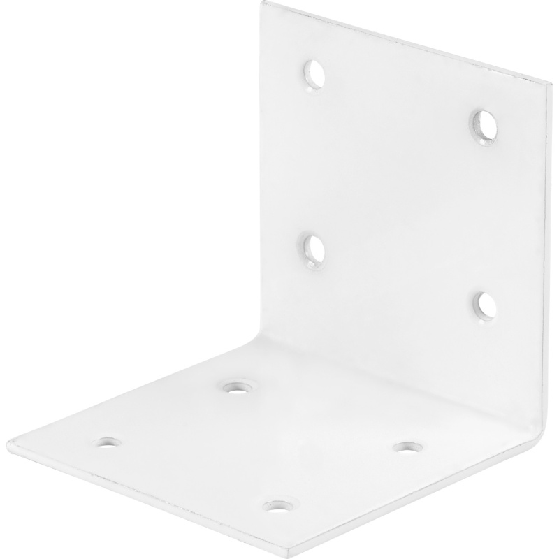 Široký úhelník, bílý, práškový nástřik, 60 mm x 60 mm x 60 mm