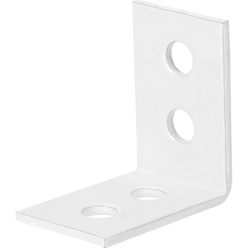Nábytkový úhelník, bílý, práškový nástřik, 25 mm x 25 mm x 14 mm