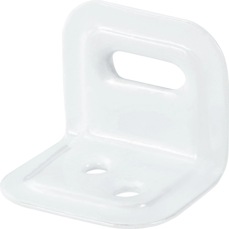 Nastavitelný úhelník, bílý, práškový nástřik, 30 mm x 25 mm x 25 mm