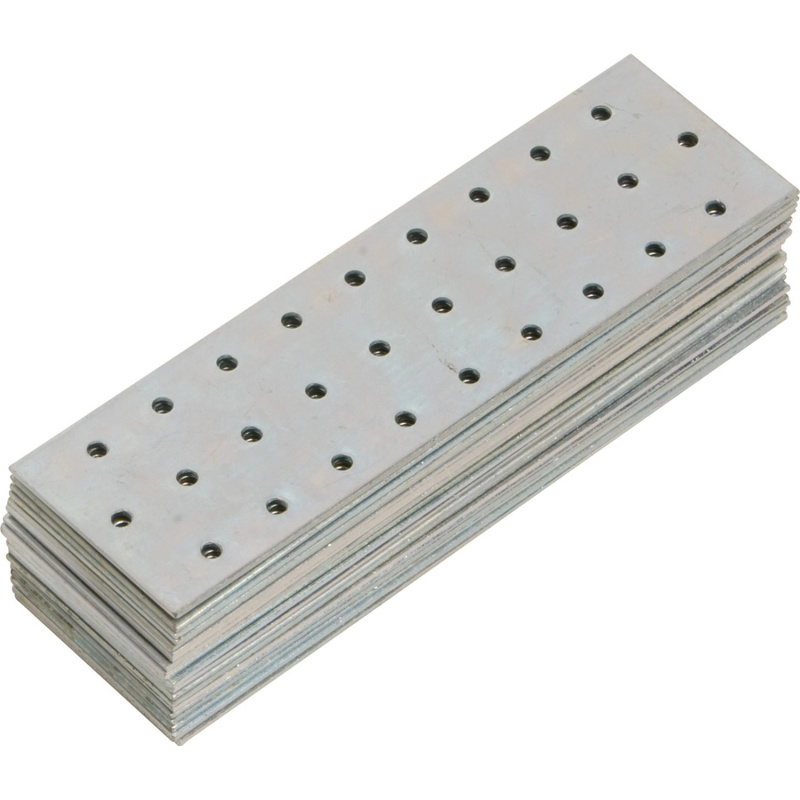 Plochá spojka bílá pozinkovaná 200 mm x 60 mm, 20 ks