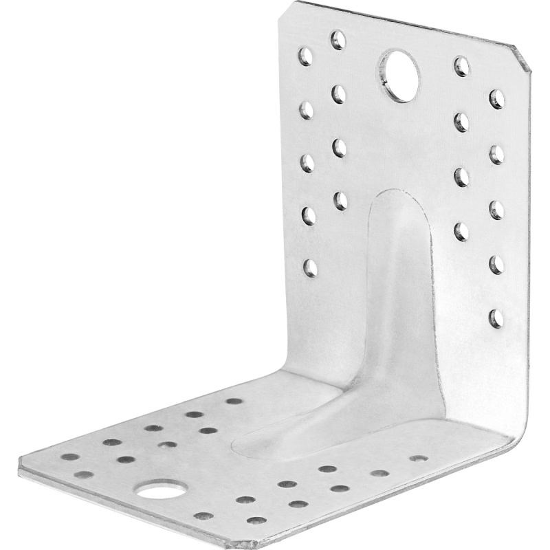 Spojovací úhelník s výztužným žebrem, 70 mm x 70 mm x 55 mm, pozinkovaný, 20 ks