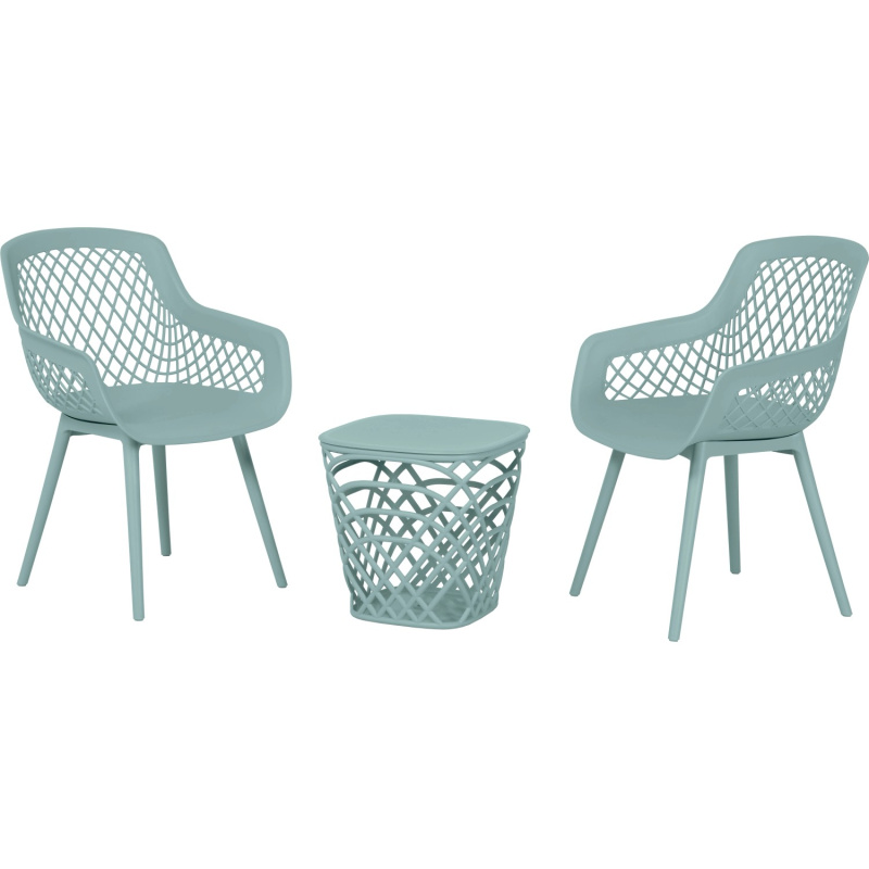 OBI Sestava zahradního nábytku Ubata plastová, zelená, 3dílná