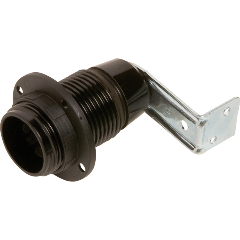 OBI Objímka žárovky E14 černá s úhelníkem