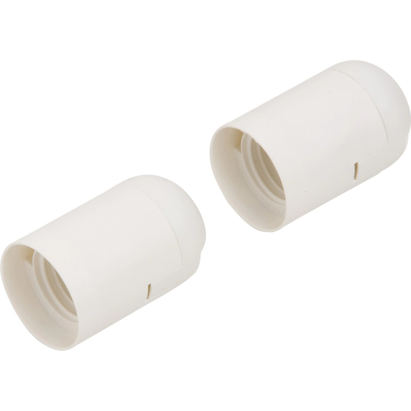 OBI Objímka žárovky E27 bílá, 2 ks