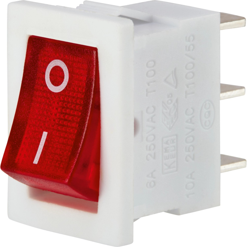 OBI Vestavný kolébkový vypínač bílý podsvícený