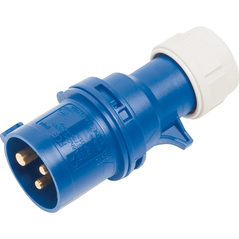 OBI CEE kabelová zásuvka do obytného přívěsu 3pólová IP44 16 A modrá