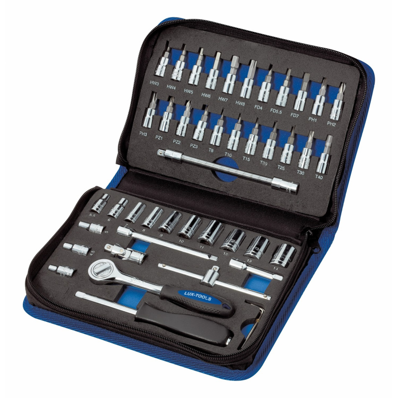 LUX Sada nástrčných klíčů 45dílná Classic