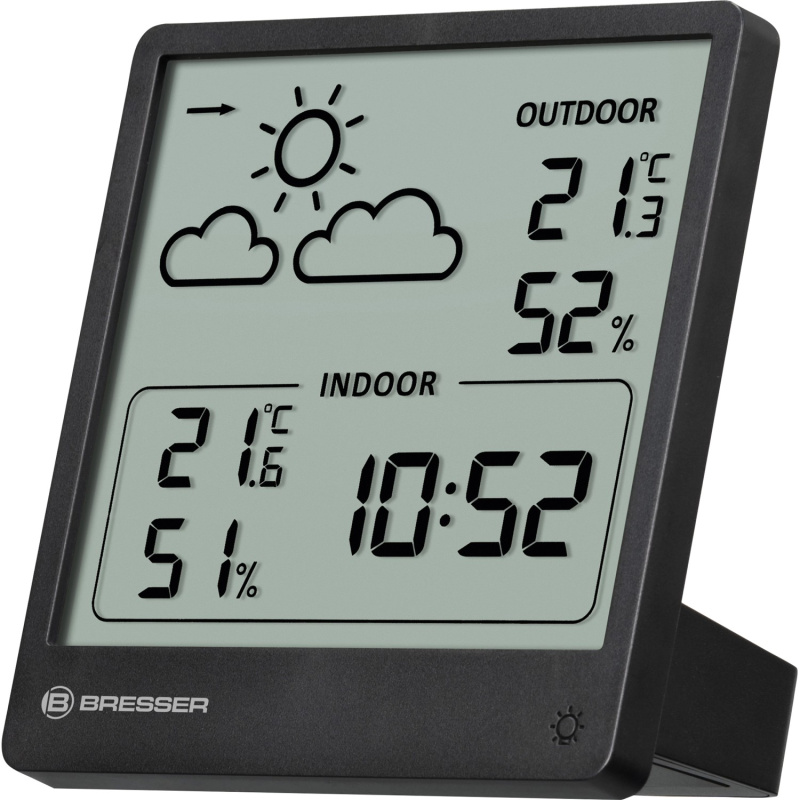 BRESSER Bezdrátová Meteostanice Slim, černá