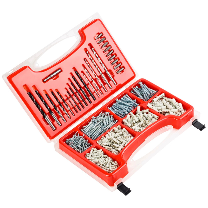 ELLIX Sada vrtáků, bitů, šroubů a hmoždinek 577dílná