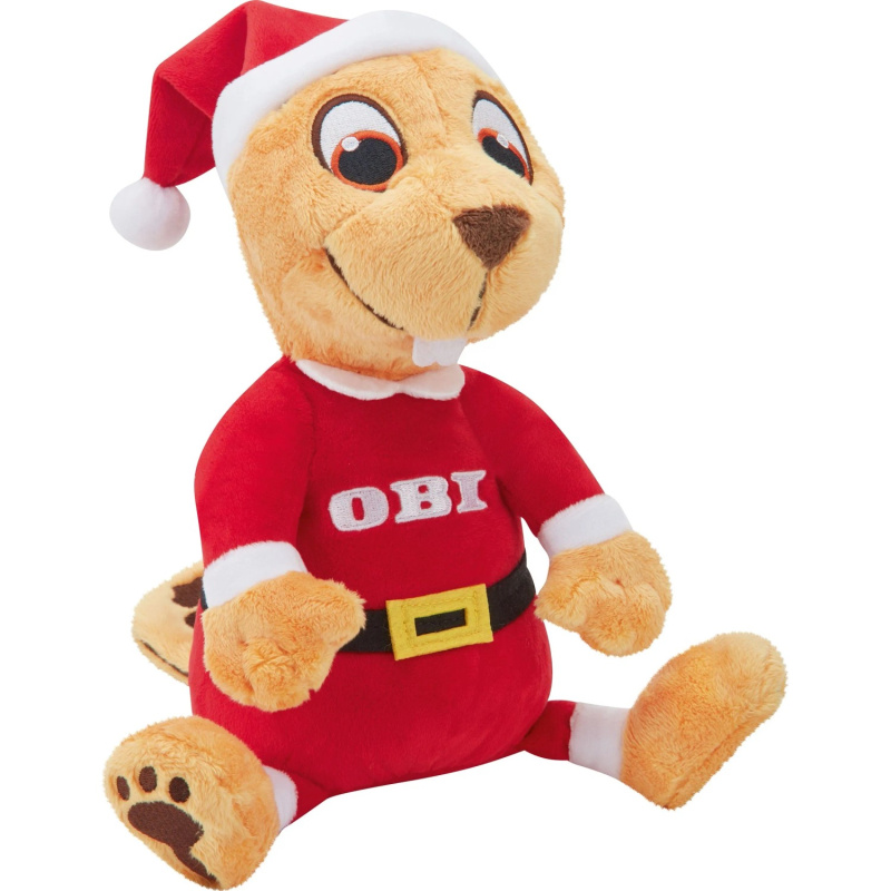 OBI Vánoční plyšový bobr 23 cm