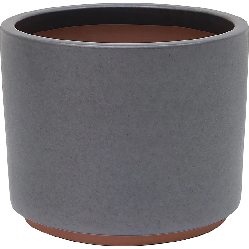 Keramický květináč Cylinder Glaze antracitová pr. 32 x 26 cm