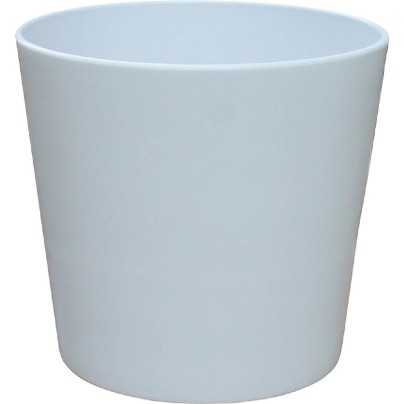 Obal na květináč kulatý bílý 16,5 x 15 cm