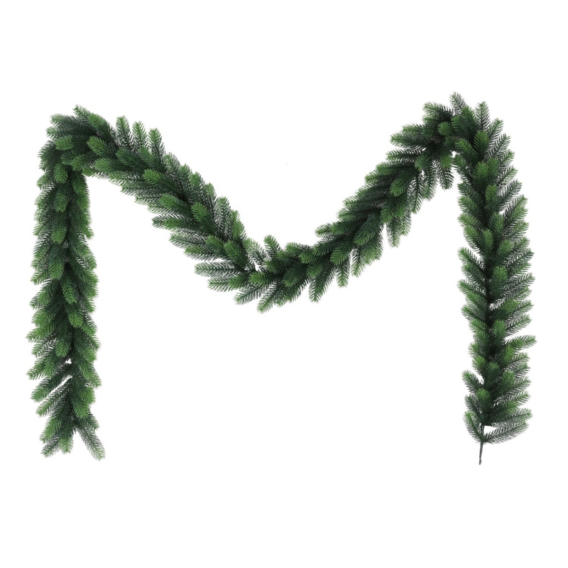 VLC Vánoční umělá girlanda jedlová zelená NAGANO 200x větev, 270 cm