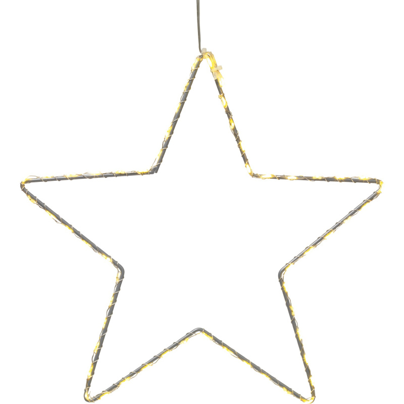 OBI LED kovová hvězda, stříbrná 30 cm