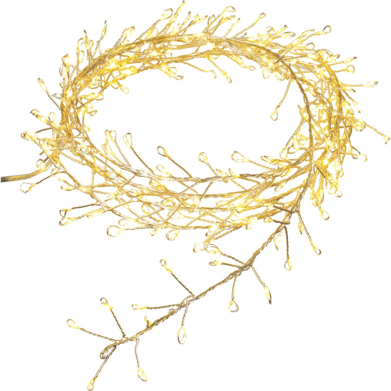 LED drátěný světelný řetěz, 480 LED, transparentní-stříbrný, 9,8 m