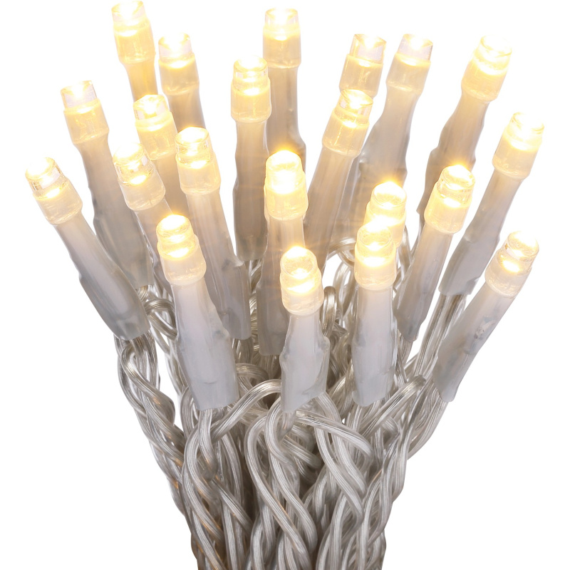 VLC LED světelný řetěz 80 x LED teplá bílá, 8funkcí, IP44, průhledný, 8,92 m