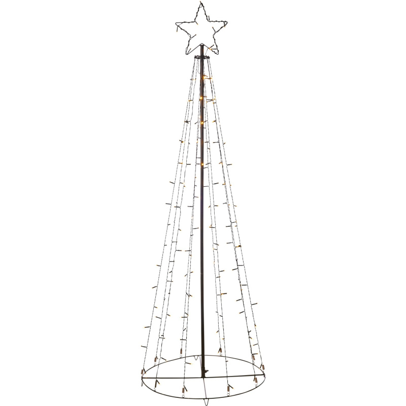 LED osvětlení se stožárem, černá, 180 cm