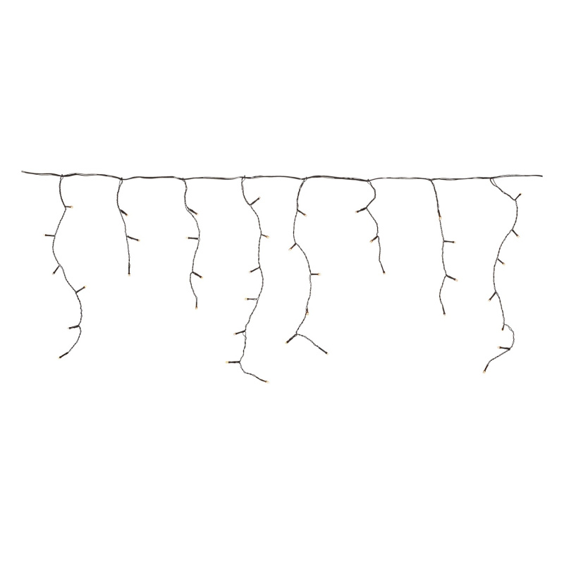 LED světelný řetěz s efektem mrznoucího deště, 400 diod teplá bílá, černá, 17 m