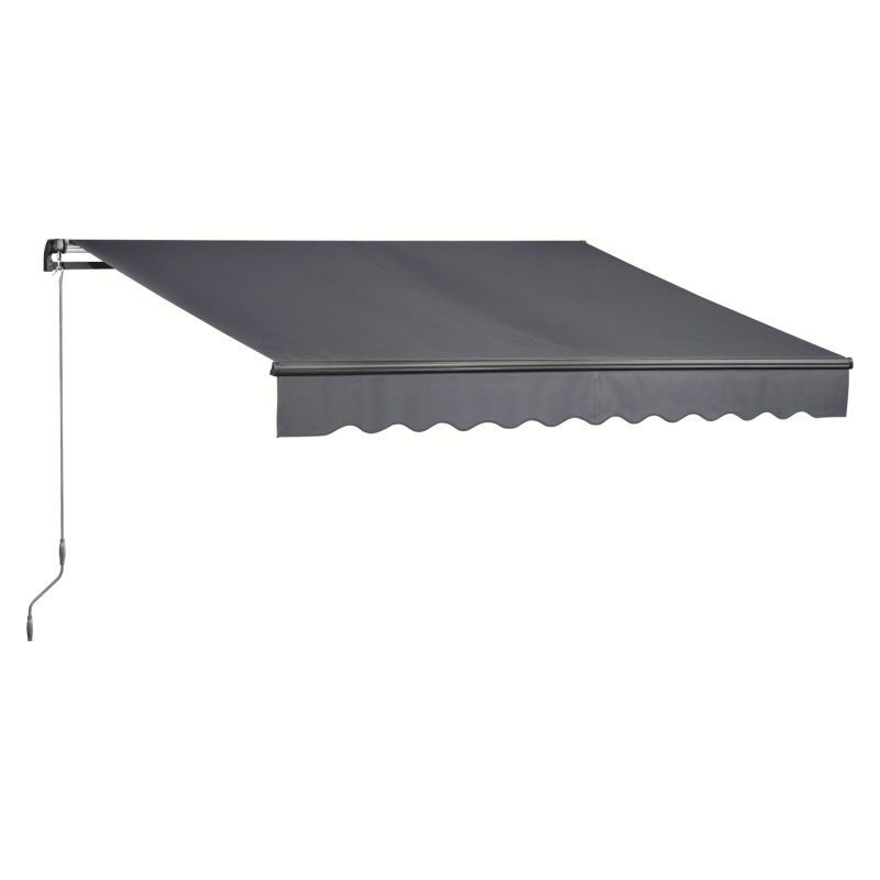 OBI Markýza s kloubovými rameny Aventura antracitová 300 x 200 cm