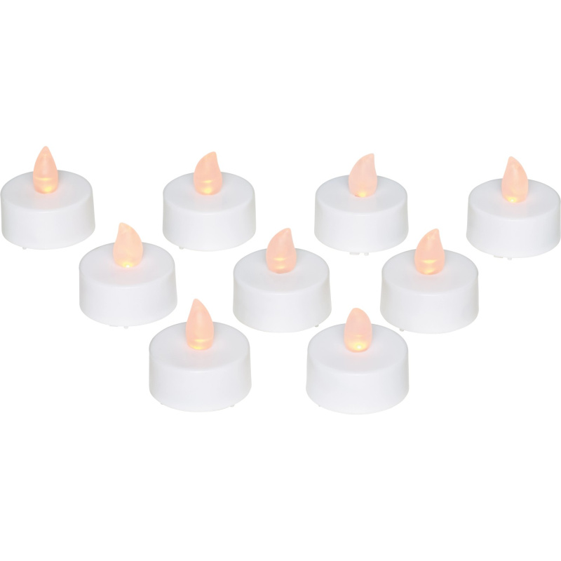 LED čajová svíčka s teplým bílým světlem, 9 ks