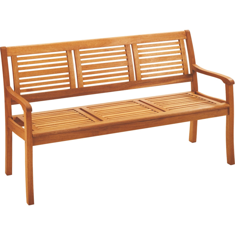 VLC Zahradní lavička Chelsea z eukalyptového dřeva 89,5 x 158 x 61 cm