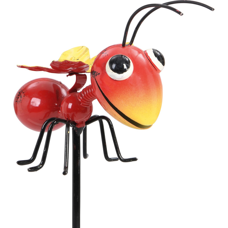 Zahradní zápich sršeň, červeno-žlutý, 95 x 7 x 14,5 cm