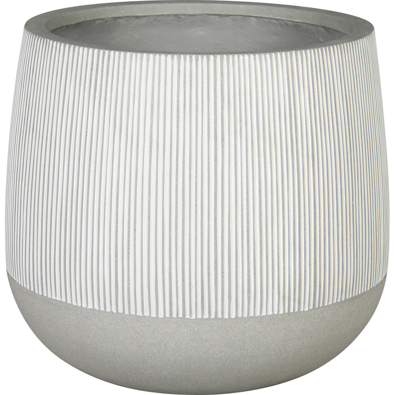 VLC Květináč Saillon ficonstone bílošedý pr. 39 x 35 cm