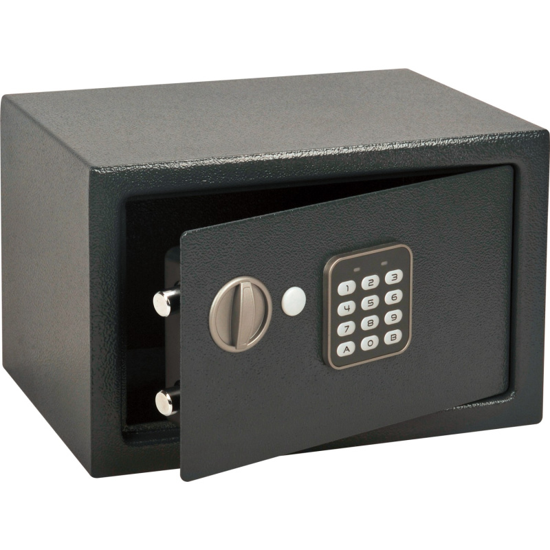 BWO Nábytkový trezor s elektronickým číselným zámkem tm.šedý 20 x 20 x 31 cm