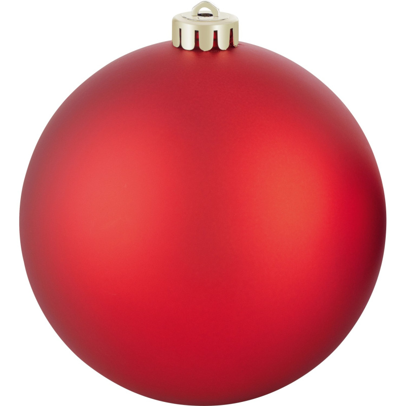 Vánoční ozdoba koule plastová matná/lesklá červená pr. 14 cm, 1 ks