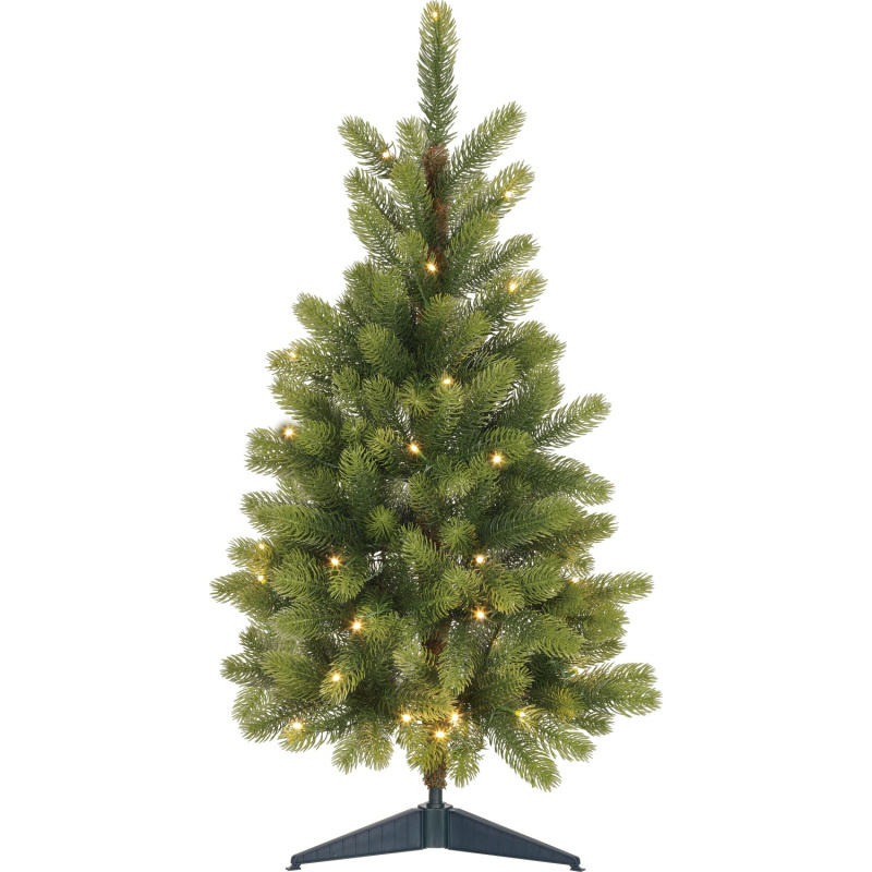 VLC Umělý vánoční stromek jedle NAGANO zelená, 40xLED, 175xvětev, pr. 45x90 cm