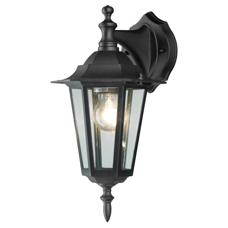 OBI Venkovní svítidlo MOLINELLA černé 1xE27 max.60W IP44 35x17cm horní uchycení