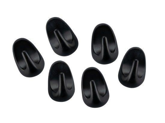Háčky samolepící 2,5cm black 20503