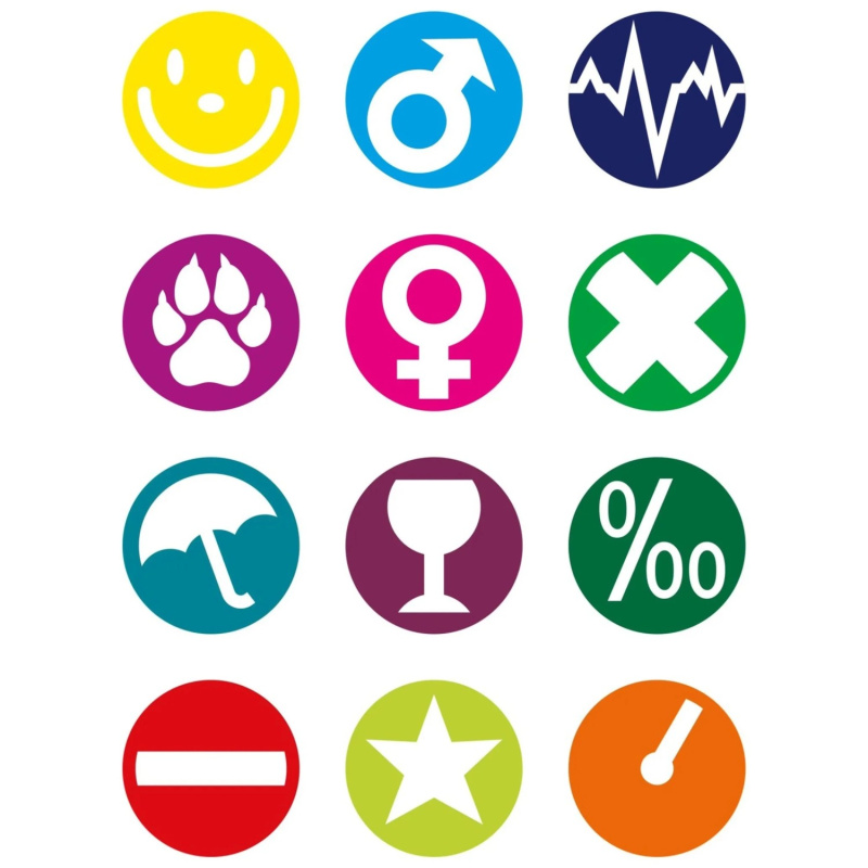 Fackelmann Silikonové značkovače sklenic 12 ks, pr. 3,2 cm